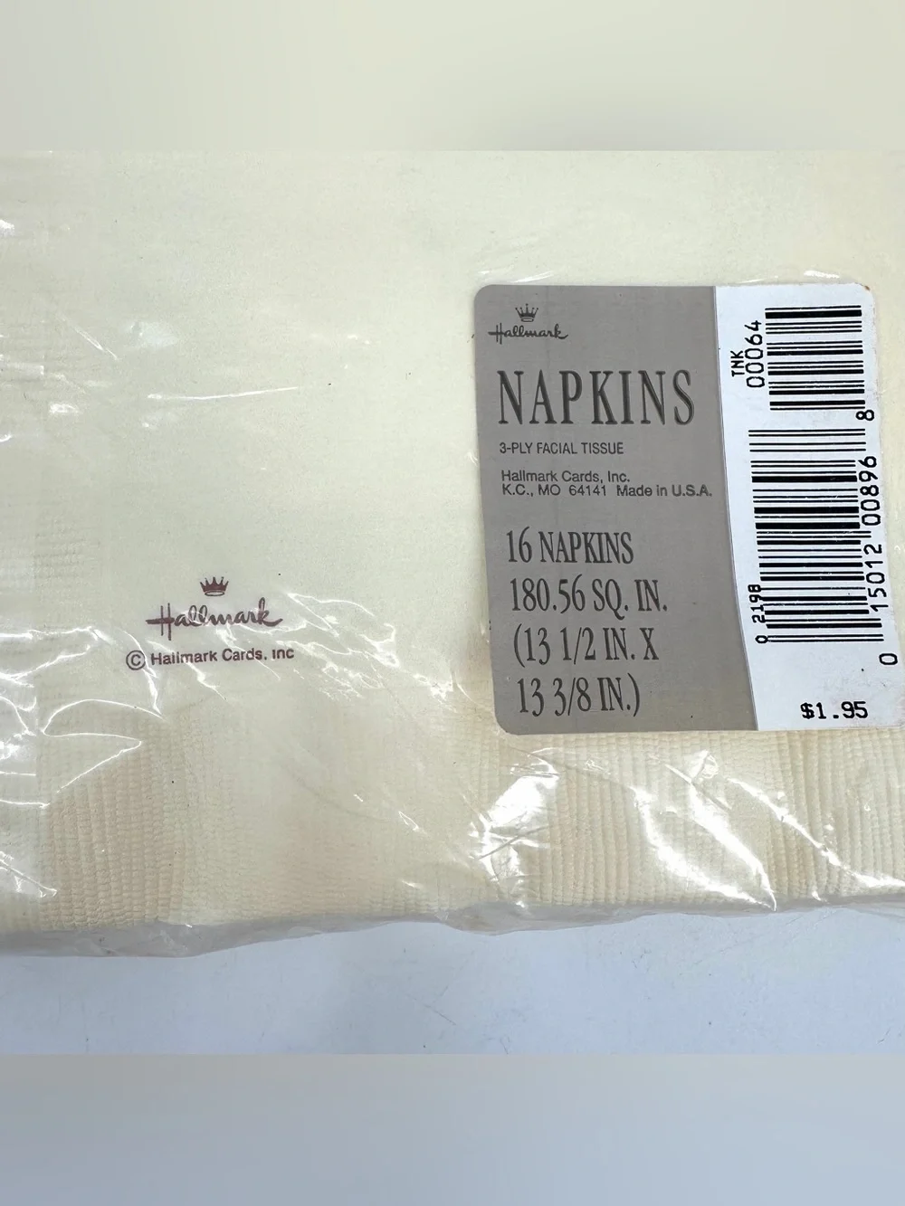 VTG Hallmark Paper Napkins New in Package Thanksgiving Turkey Print 16 Ct - READ